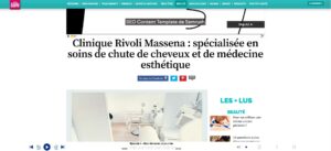 La cliique Rivoli Massena sur Top Santé en juin 2023